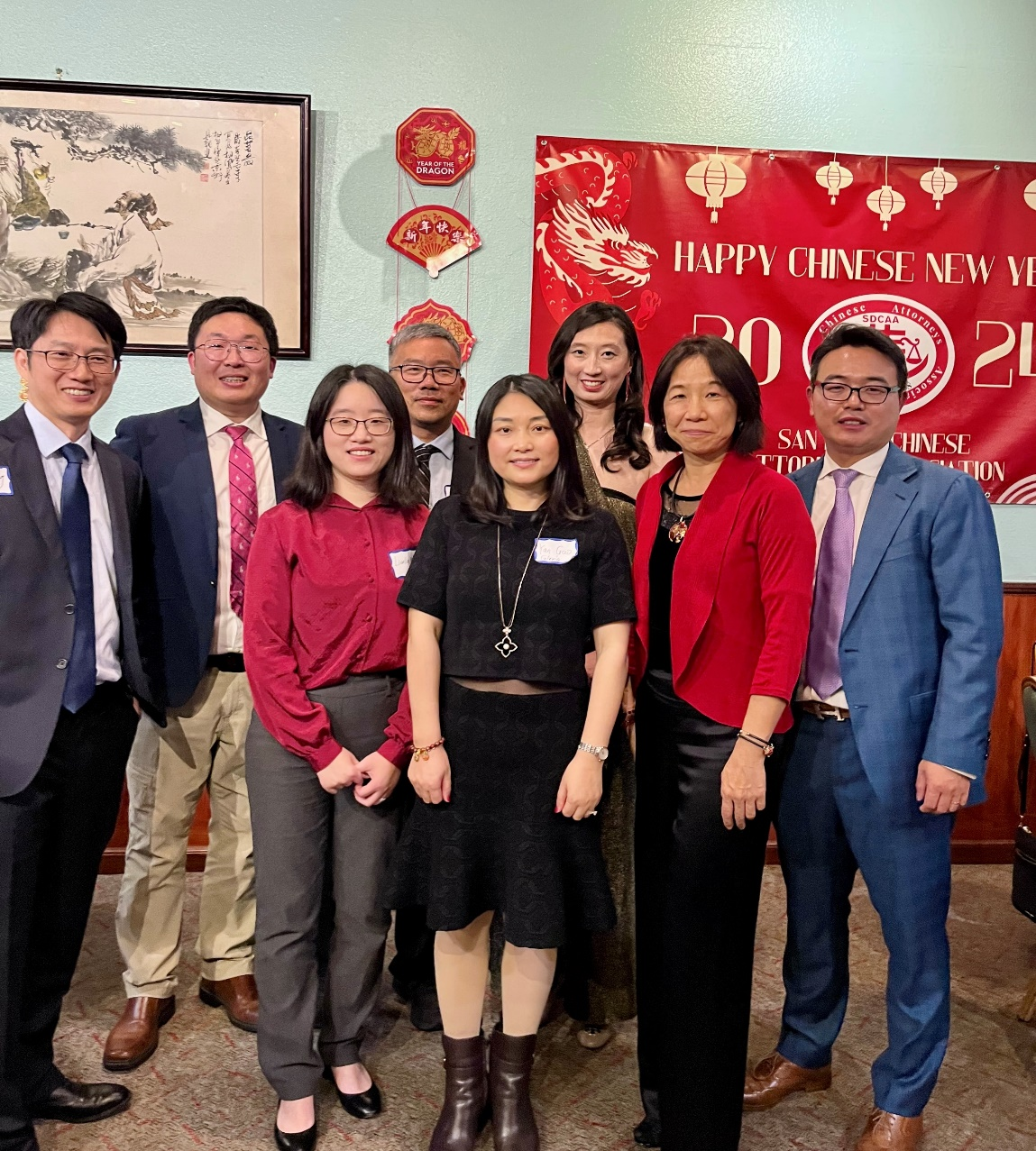 The San Diego Chinese Lawyers Association hosted a Lunar New Year dinner for the Year of the Dragon